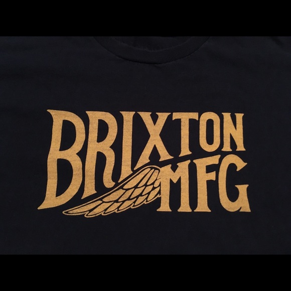 ❤️Sold on Depop❤️ Navy Blue Brixton Tee - Picture 3 of 5